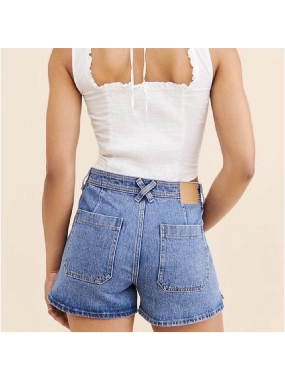 Seventy + Mochi Mabel Patch Pocket Shorts Size 26 - Picture 2 of 8